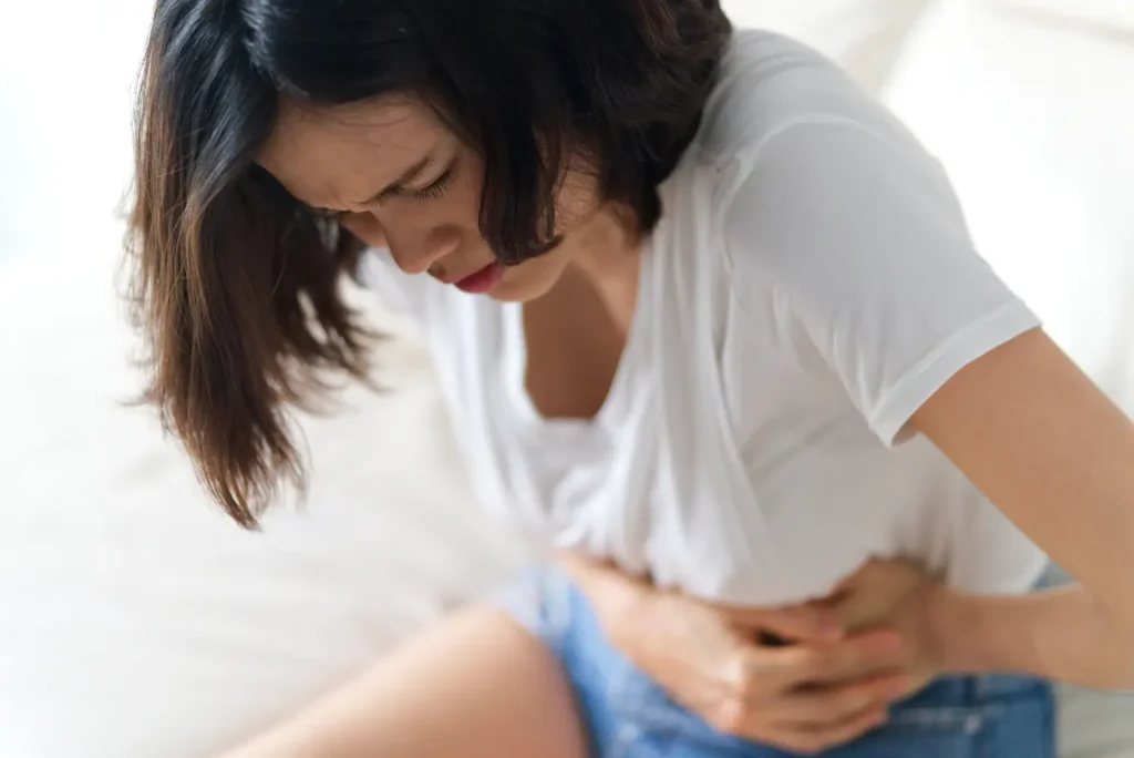 Representación de calambres abdominales asociados al cáncer colorrectal