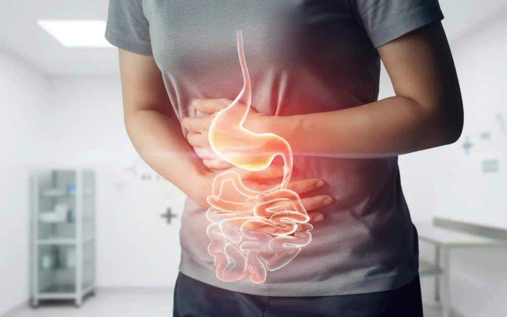 sistema digestivo mostrando el reflujo gástrico y la acidez estomacal - clinica de endoscopia avanzada